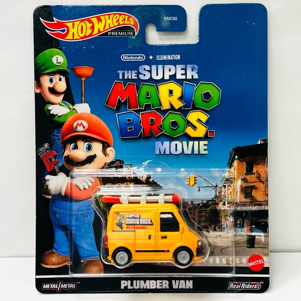 Hot Wheels Super Mario Bros Movie PLUMBER VAN Nintendo 1:64 Scale NIB